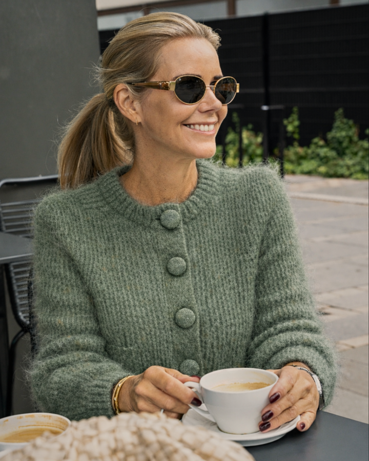 Maria Chunky Cardigan Sage Green