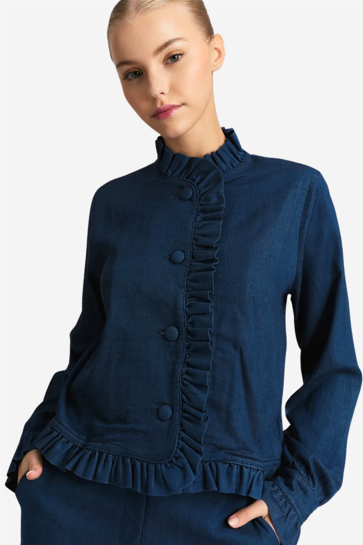 Betty Tencel Jacket Dark Blue