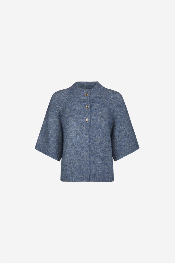 Benuta Fluffy Knit Cardigan Smoke Blue