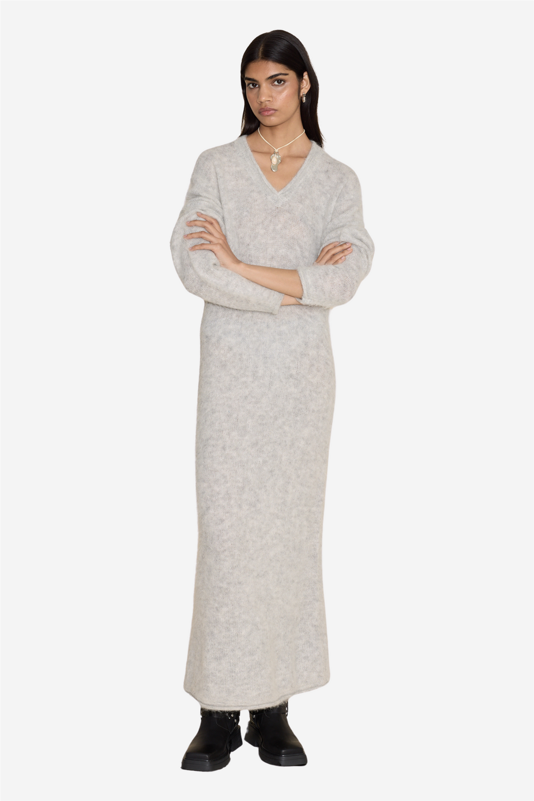 Tine Light LS Dress Lt. Grey