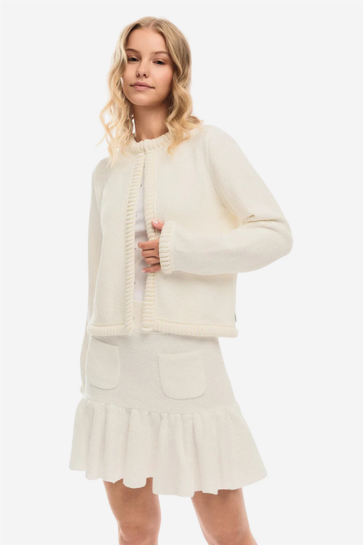 Claire Cotton Cardigan White