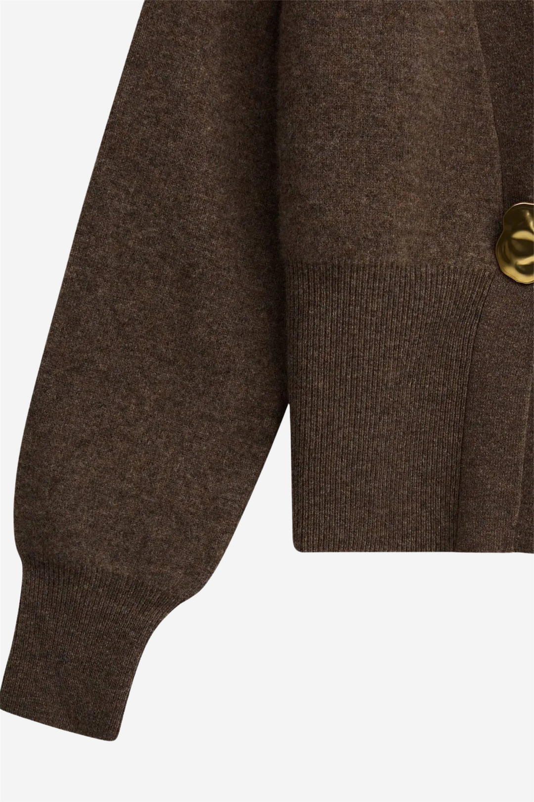 Vesper Merino Cardigan Brown Melange