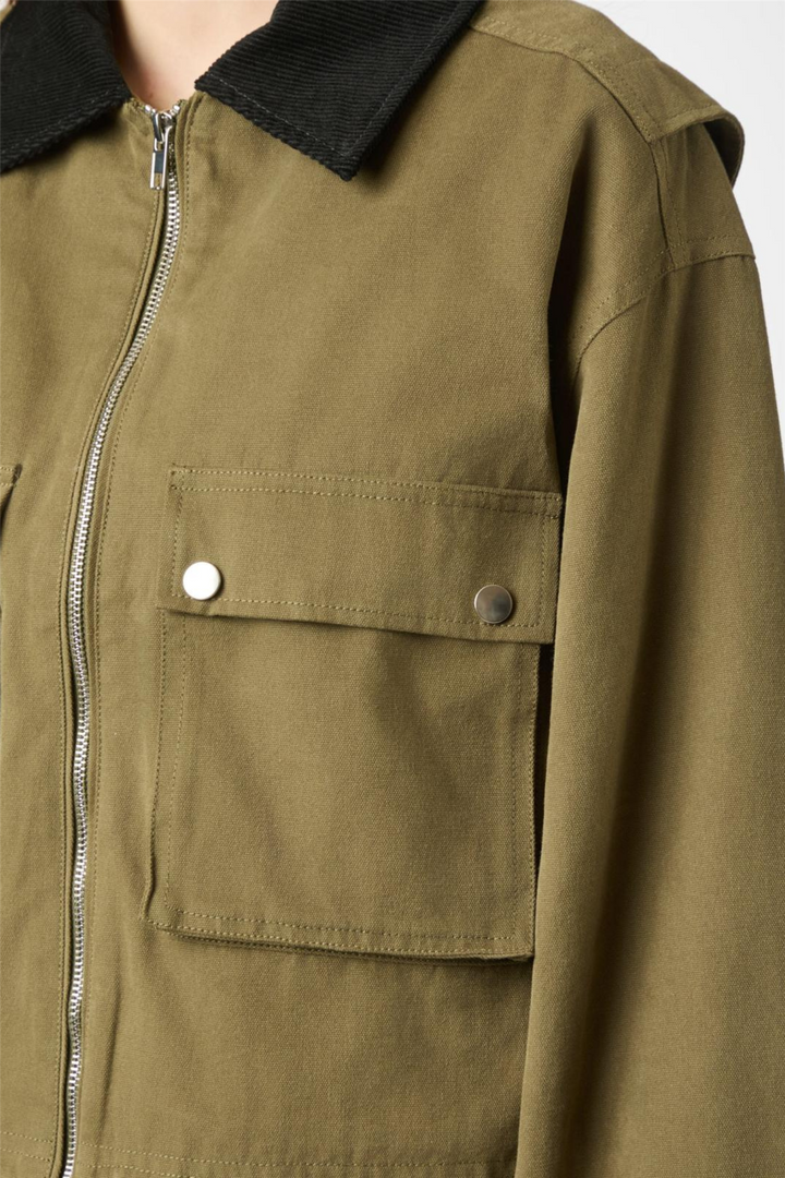 Rivera Canvas Boxy Jacket Army