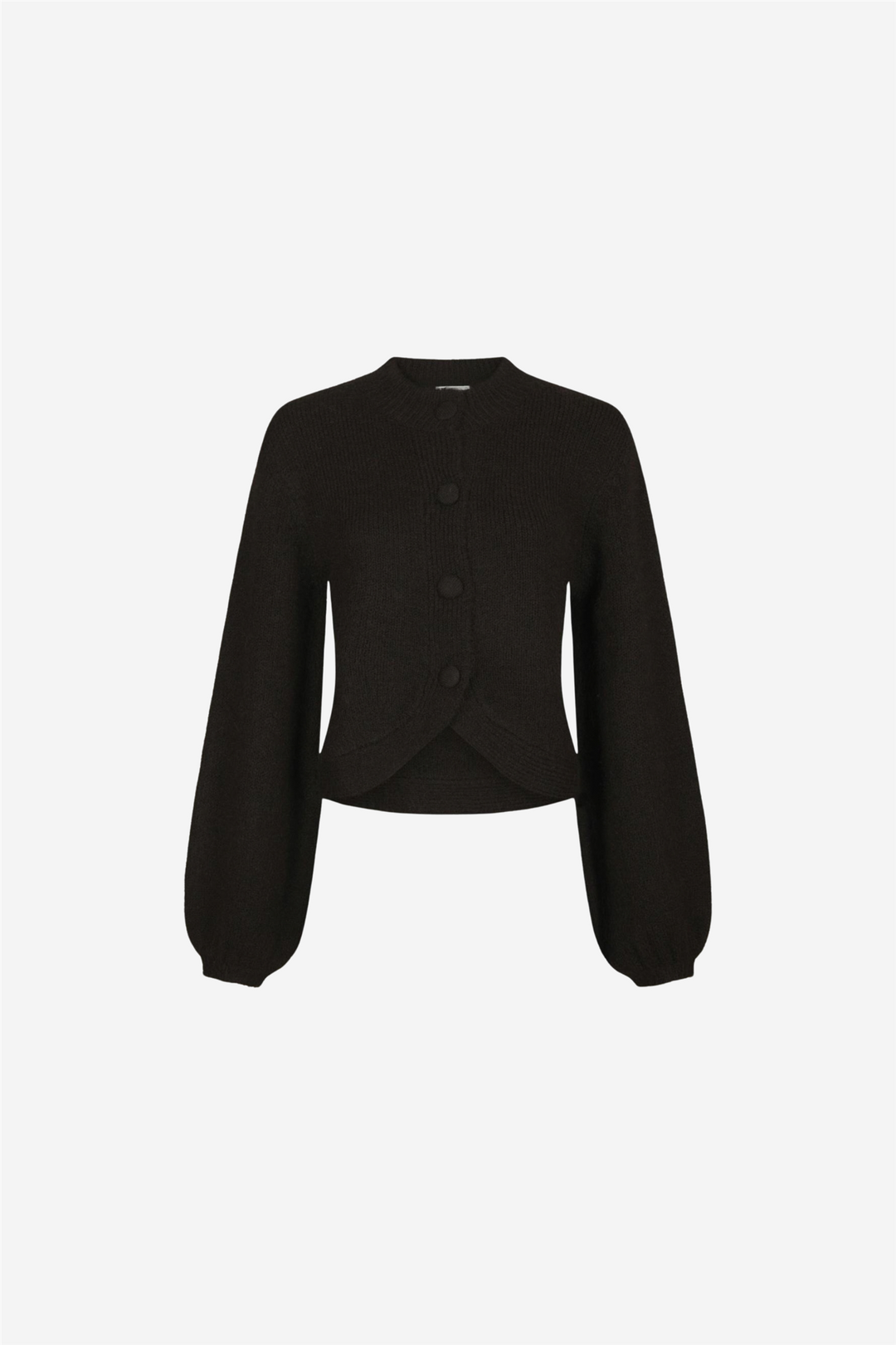 Gio Fluffy Knit Cardigan Dark Brown