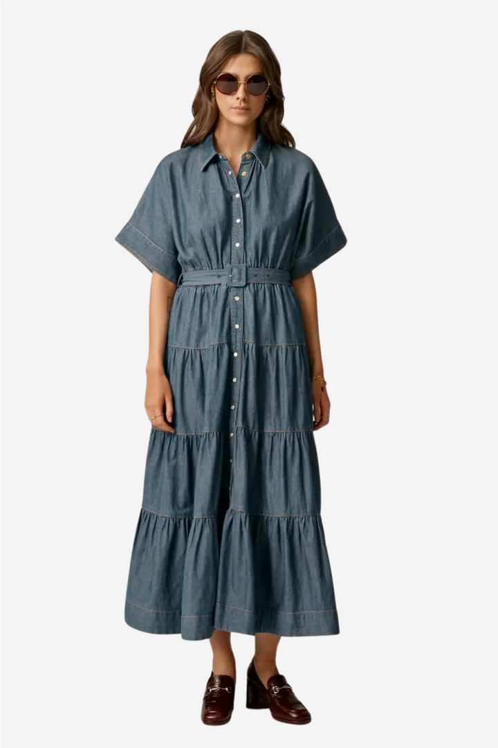 Denim Shirt Dress French Blue