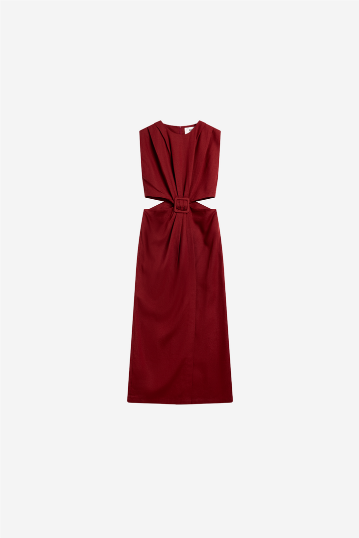 Riviera Dress Rust Red