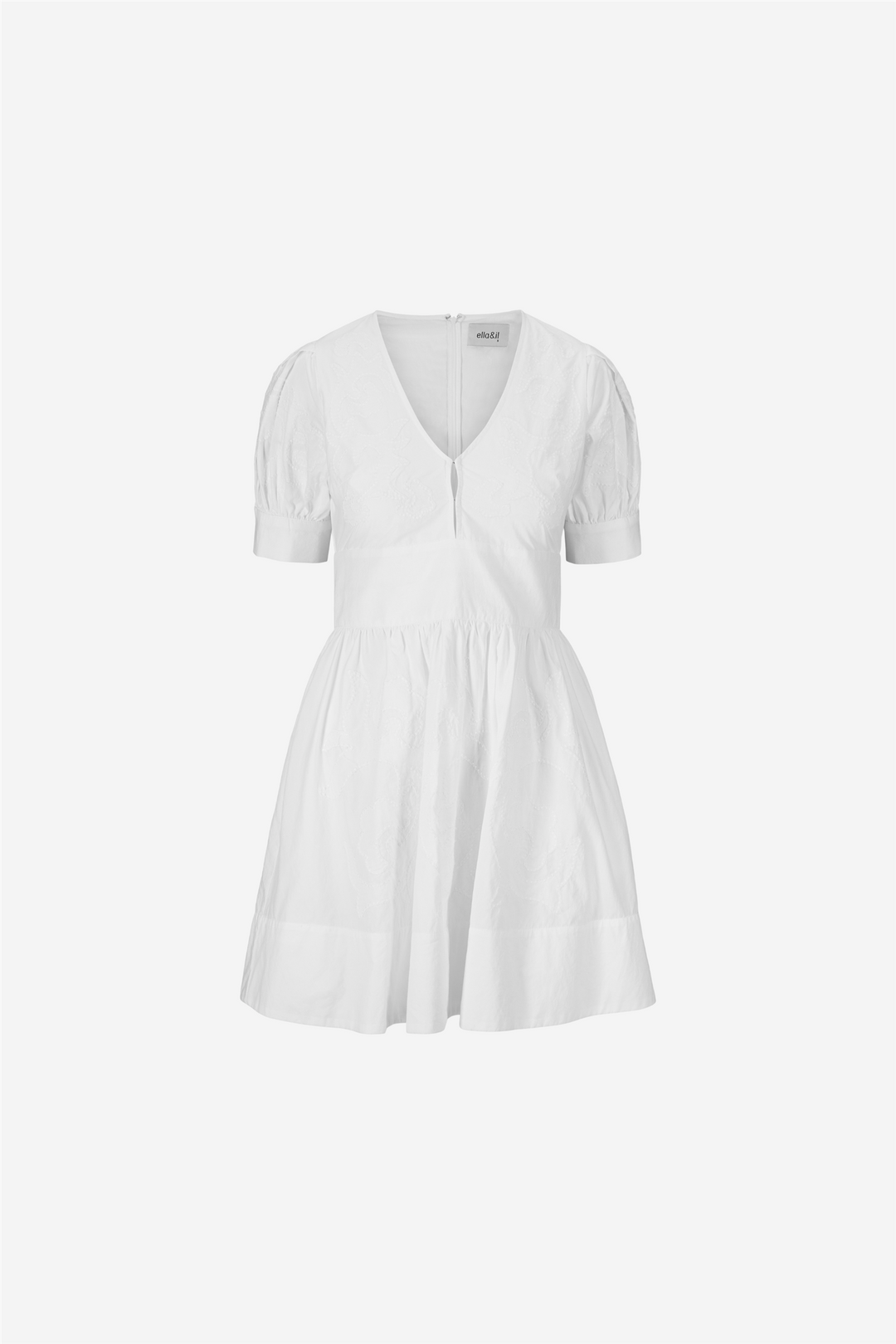 Zenda Embroidery Dress White