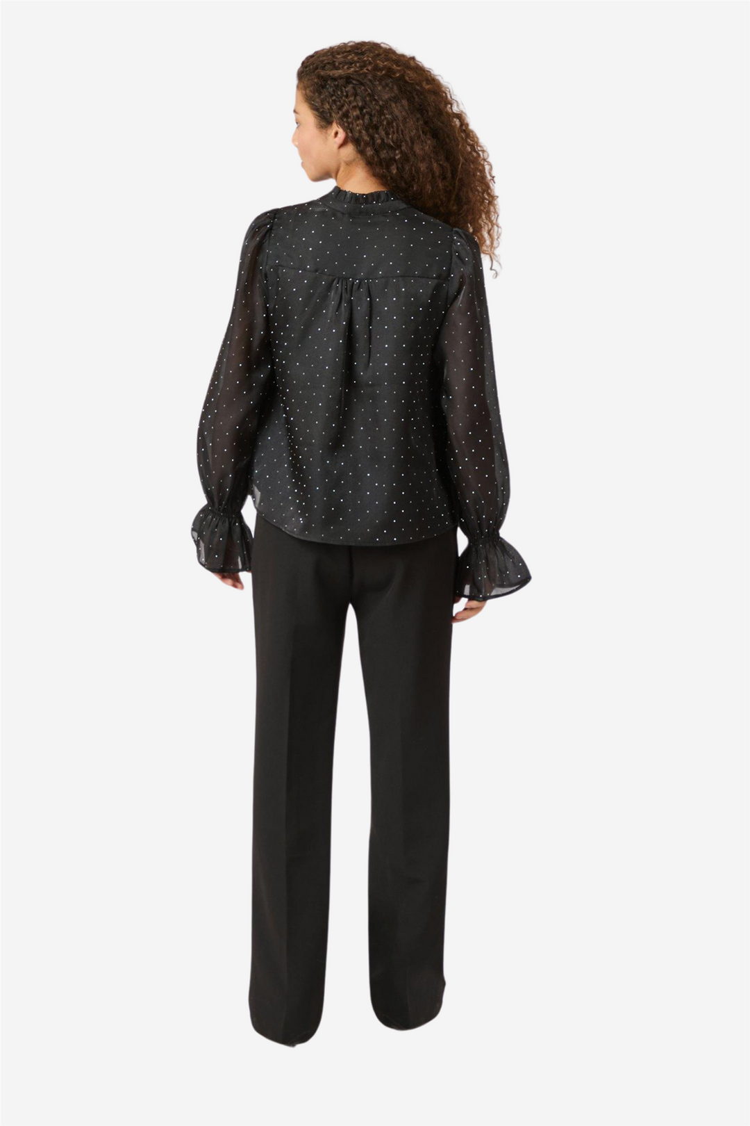 Amara Bedazzled Blouse Black
