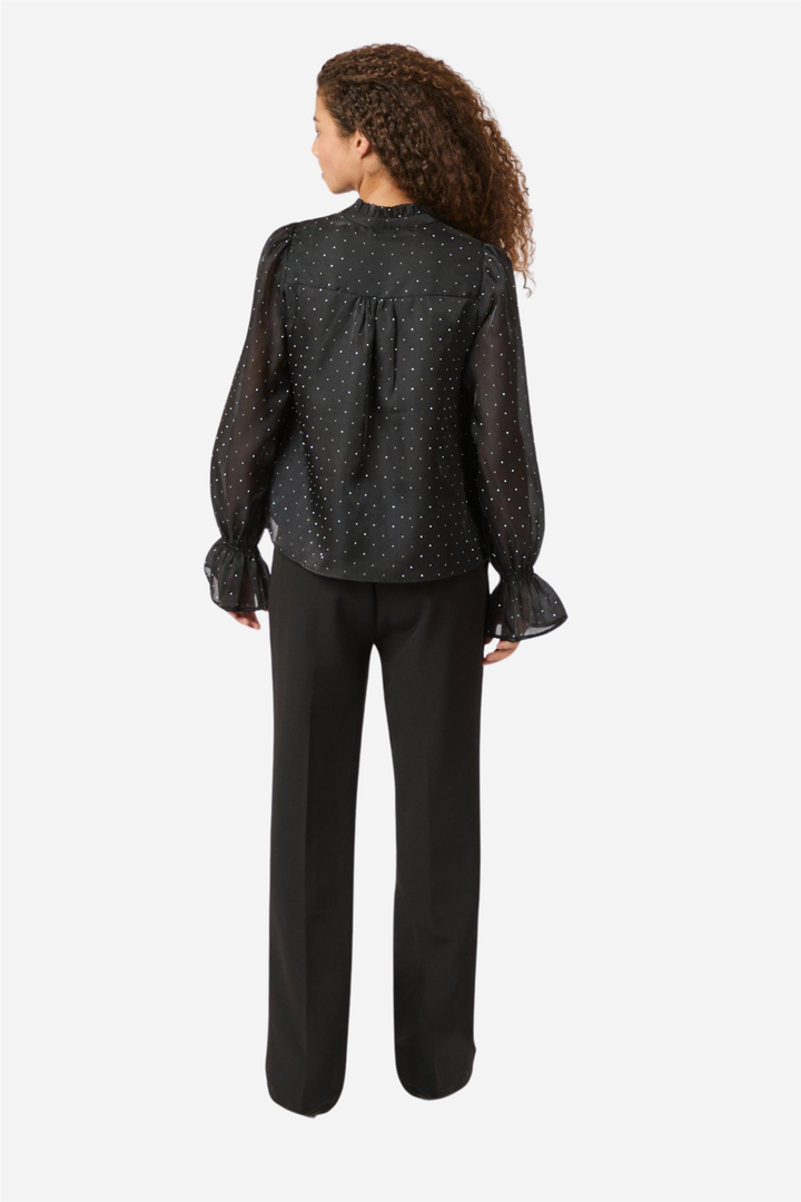 Amara Bedazzled Blouse Black