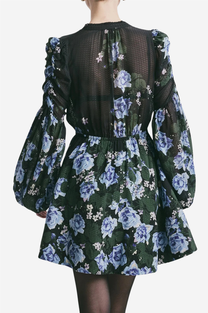 Georgette V-Neck Dress Amadora