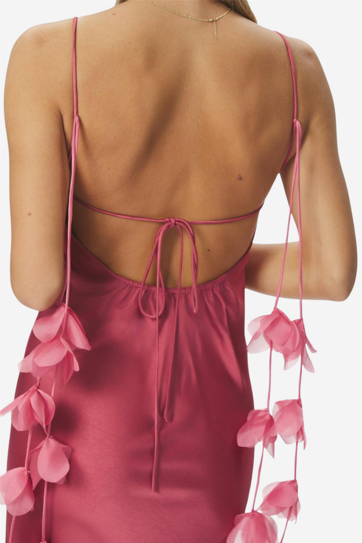 Colly Heavy Sateen Dress Cherry Pink