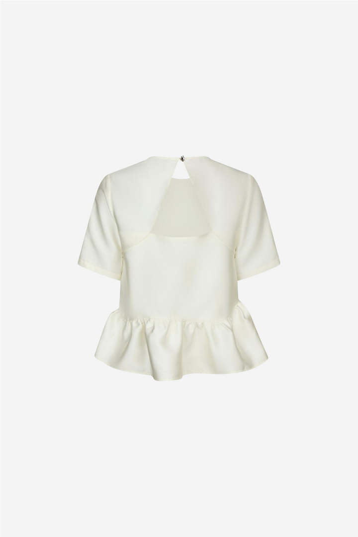 Alva Dull Satin Blouse Ivory