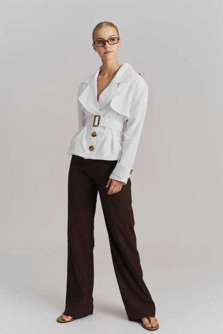 Tilla Linen Jacket White