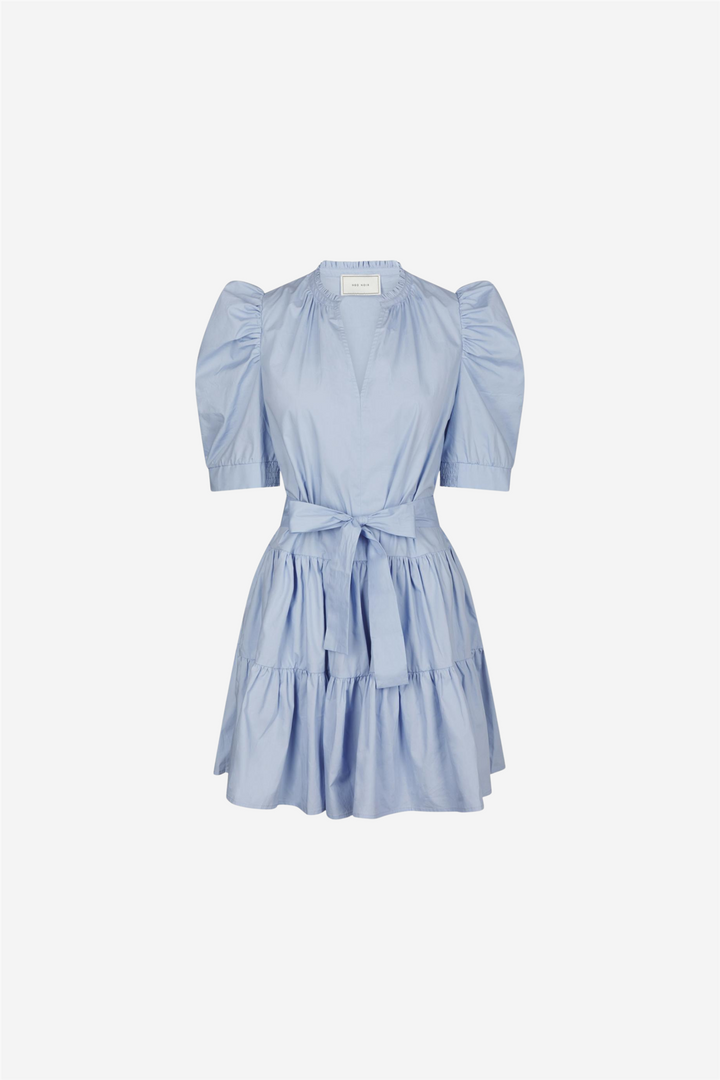 Tabbie Poplin Dress Light Blue