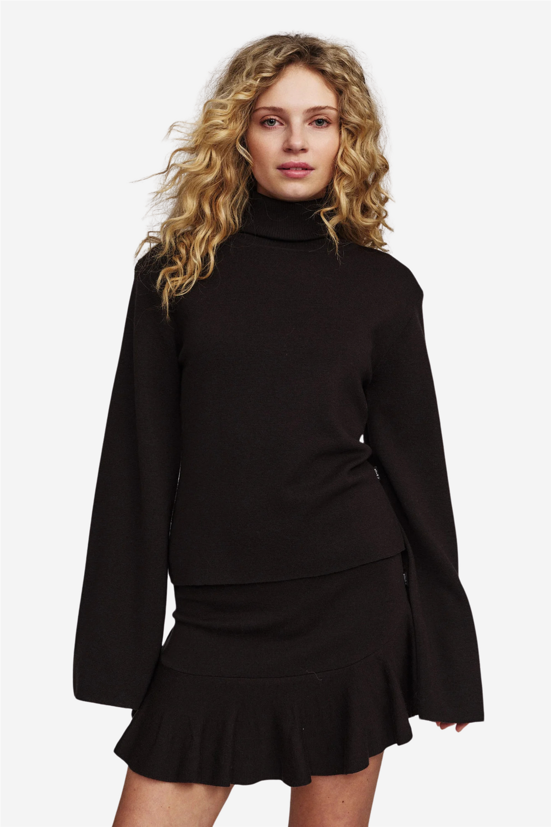Karen Merino Skirt Dark Brown
