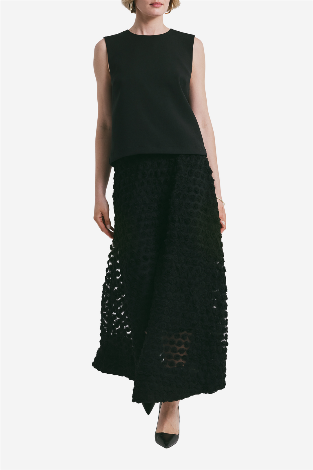 Decorated Maxi Skirt Black