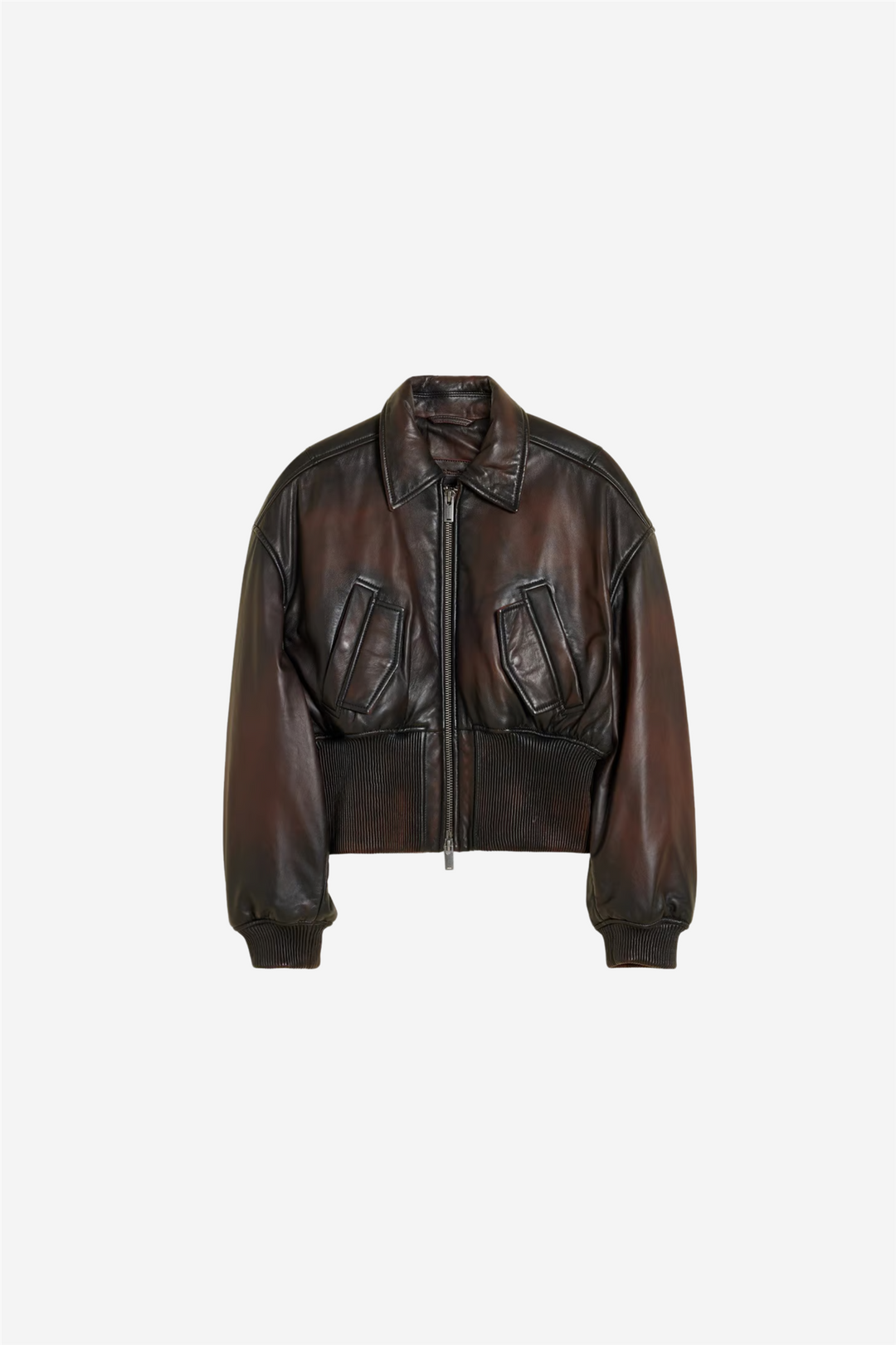 Saphra Leather Jacket Dk. Brown