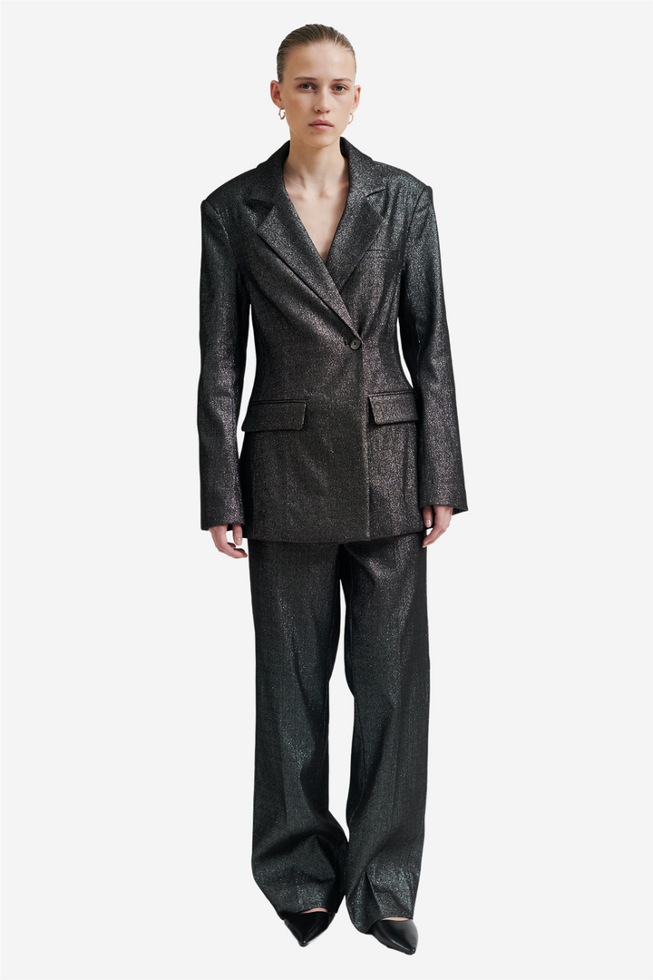 Rave Trousers Black Silver