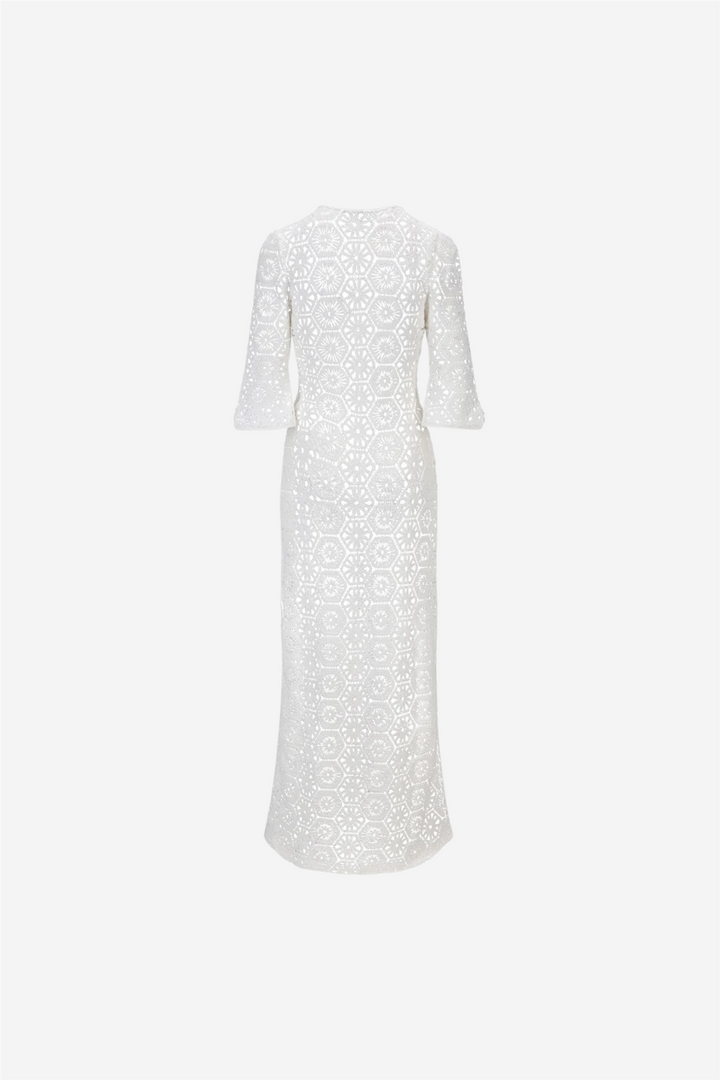 Somani Crochet Dress White