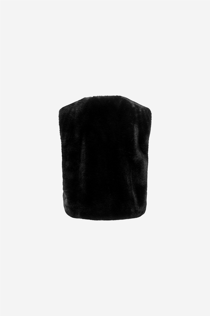 Norah Fake Fur Vest Black