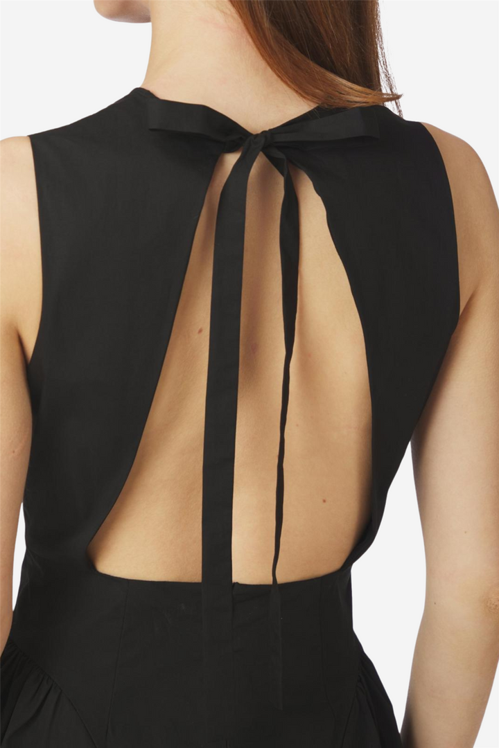 Zora Poplin Dress Black