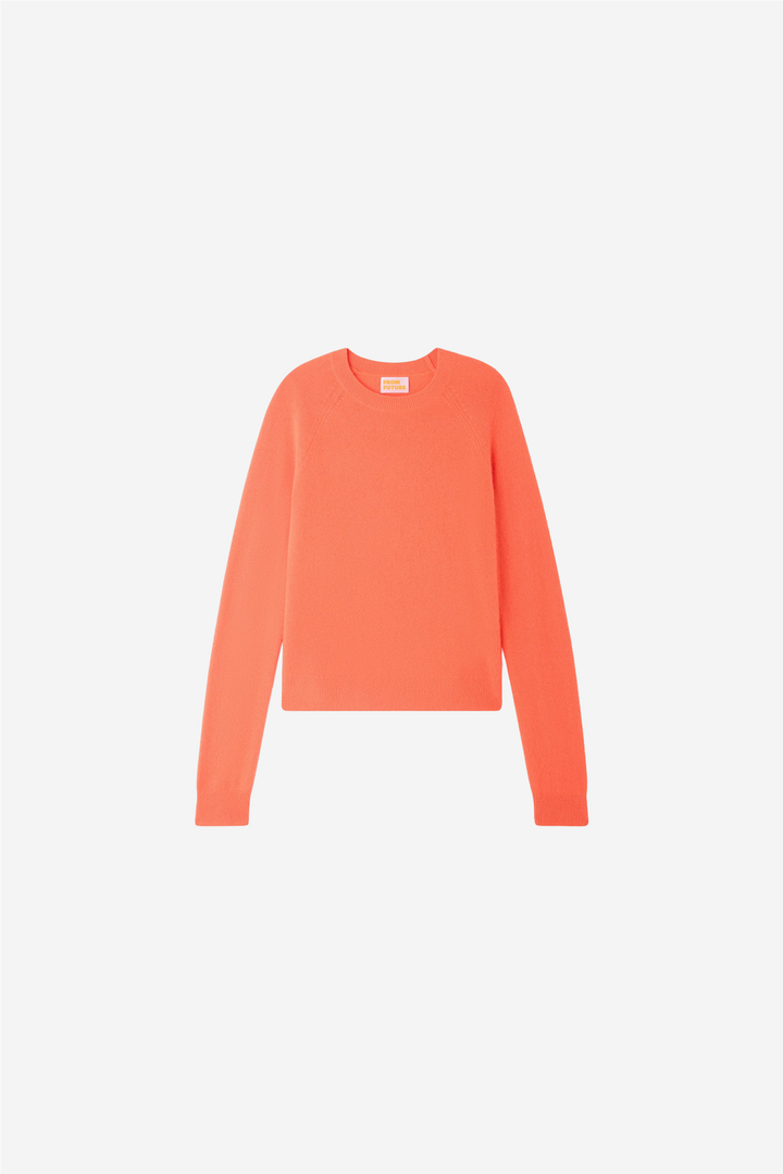 Light Sleeve Crewneck Sweater Fire Orange