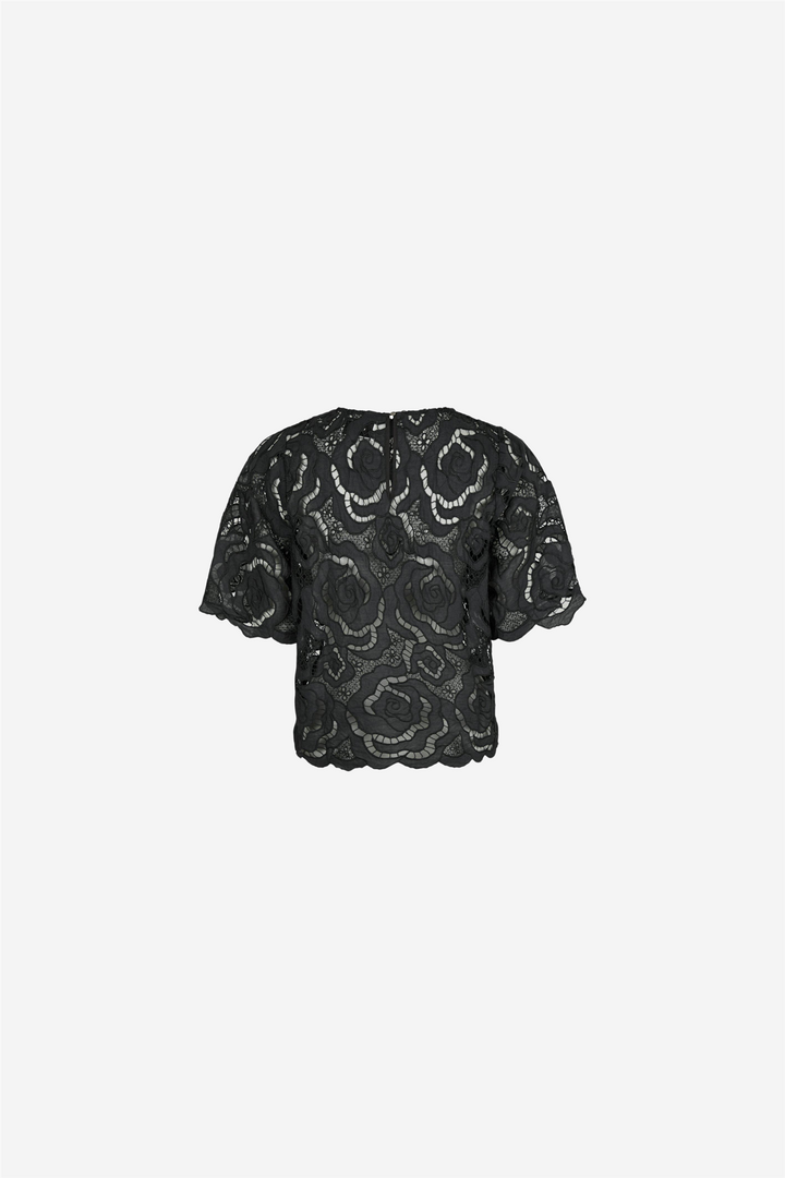 Trisha Big Lace Blouse Black