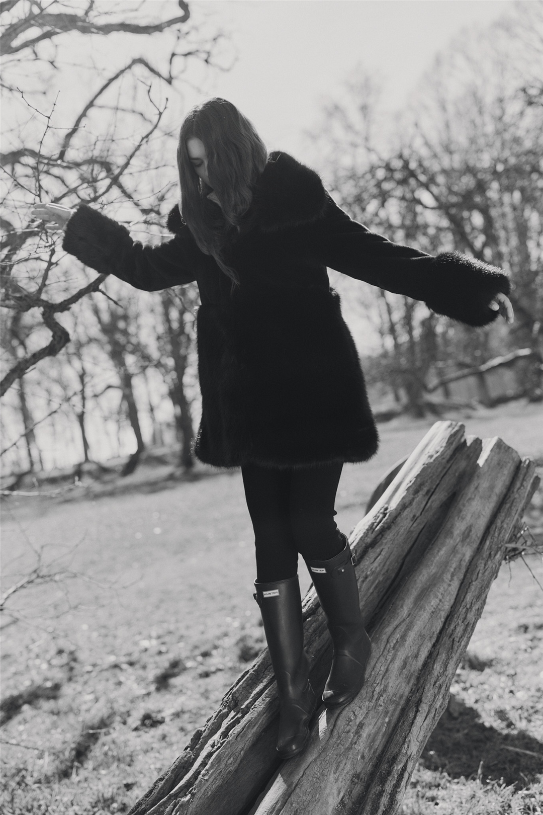 Anna Fake Fur Jacket Black
