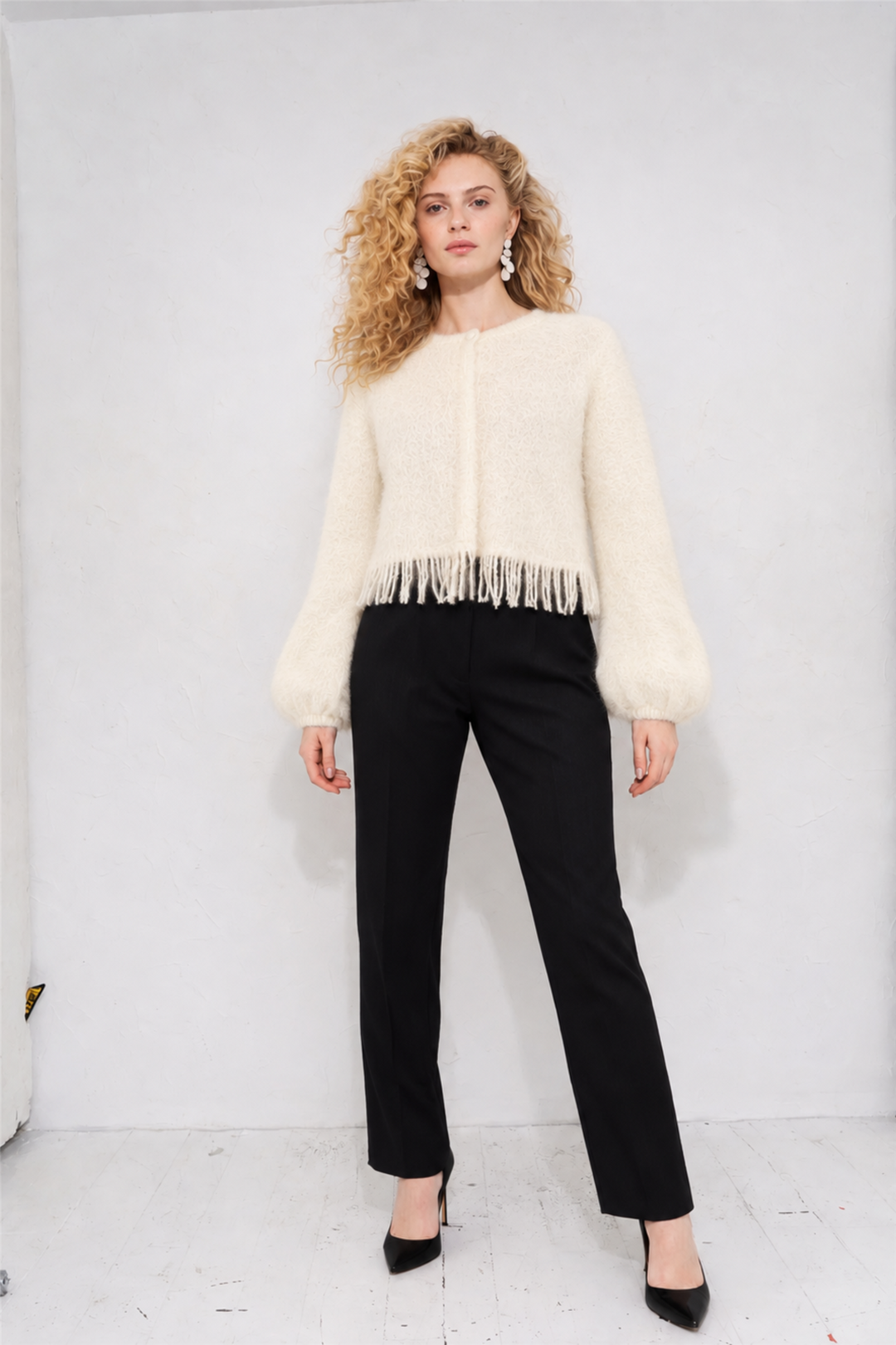 Anita Chunky Cardigan Bright White