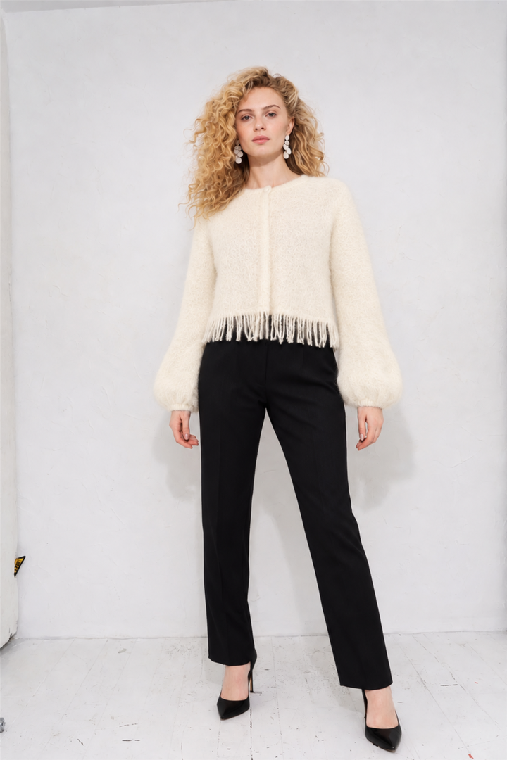 Anita Chunky Cardigan Bright White