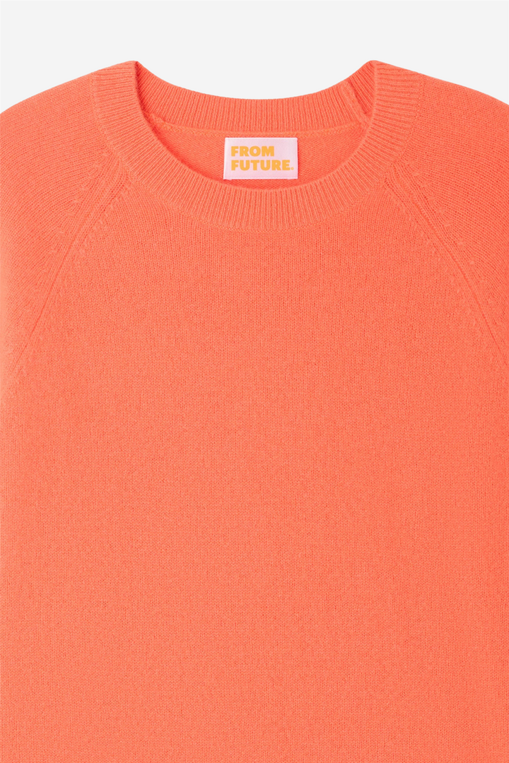 Light Sleeve Crewneck Sweater Fire Orange