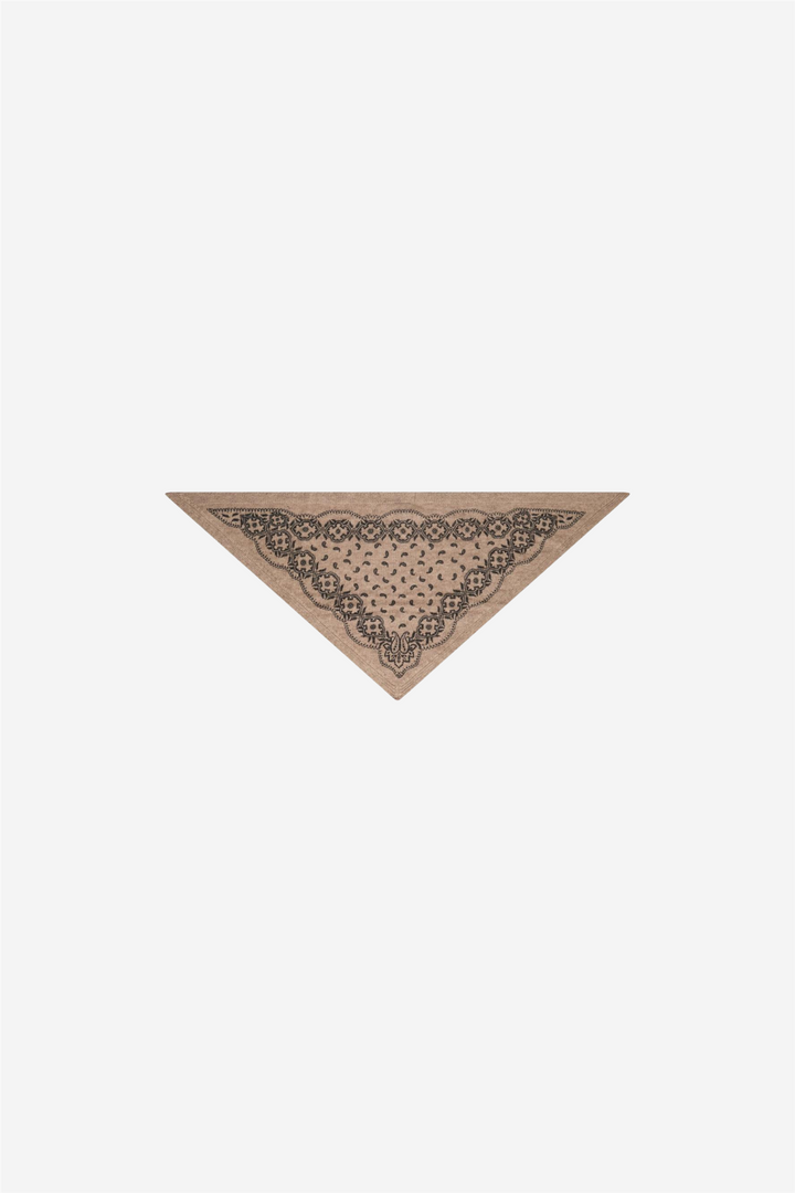Ariya Paisley Knit Scarf Beige Melange