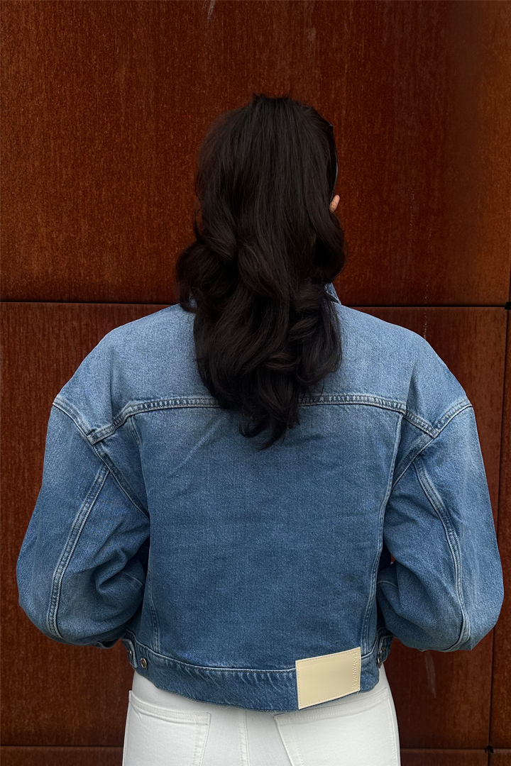 W cropped denim jacket Lt. Blue