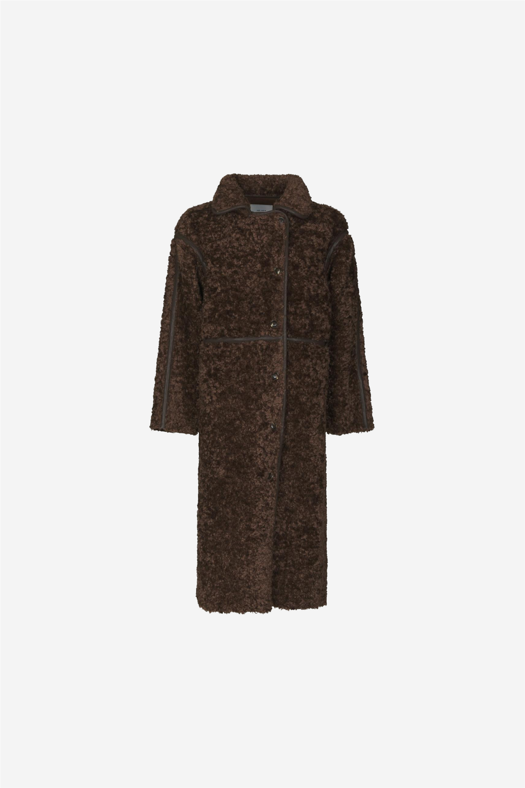 Senta Faux Fur Coat Dark Brown