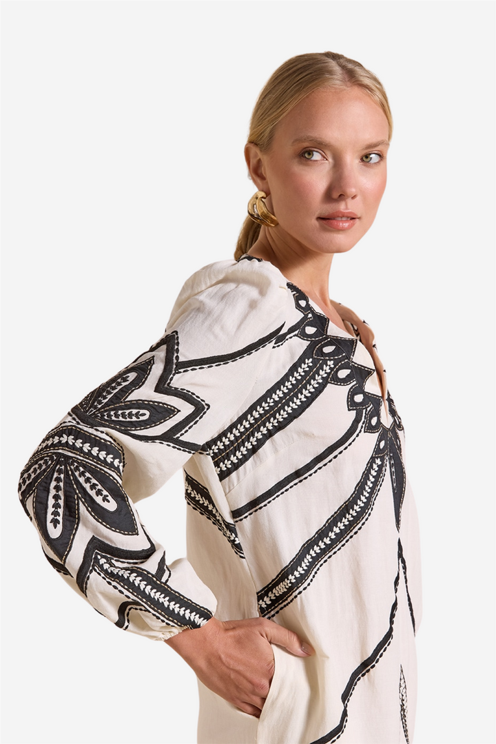 Hillary Kaftan Antique White