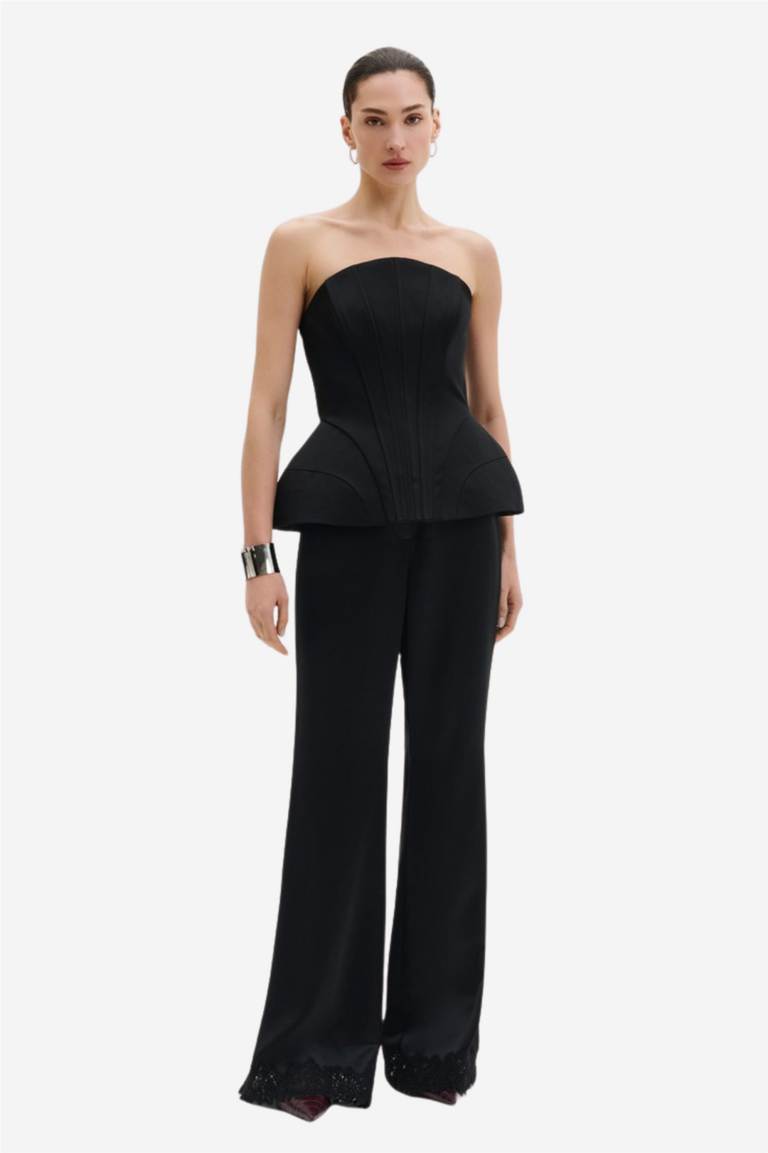 Bellina Sculpted Corset Top Black