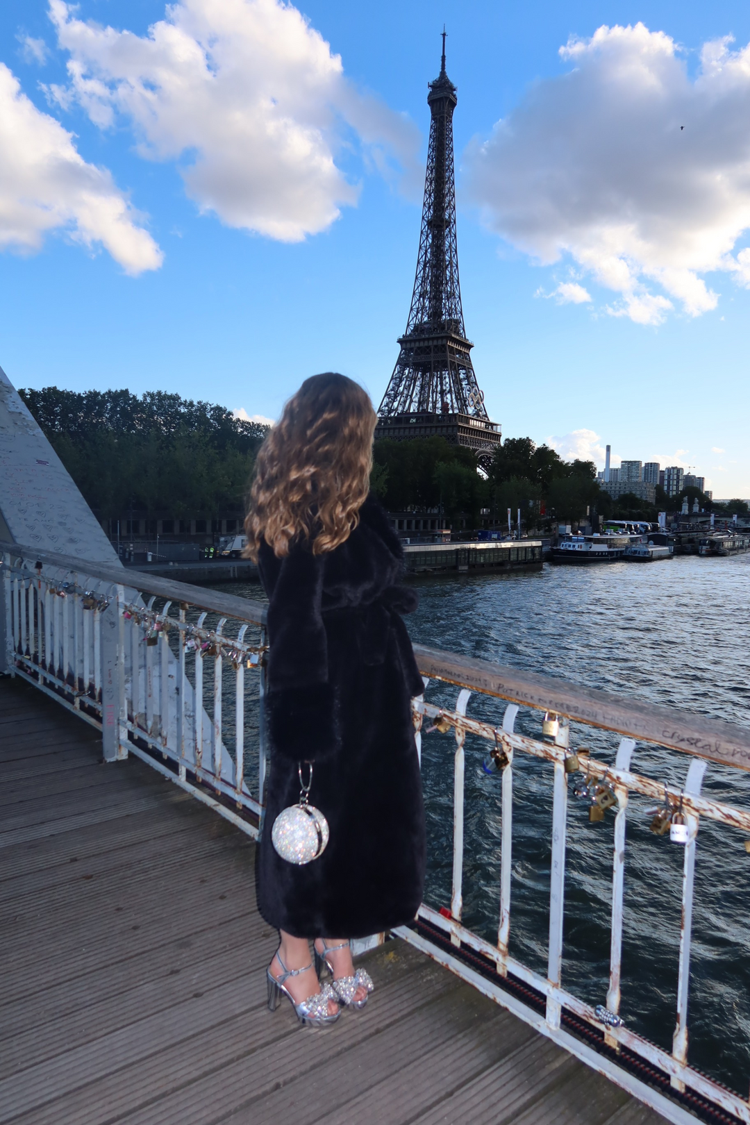 Caroline fake fur jacket Black