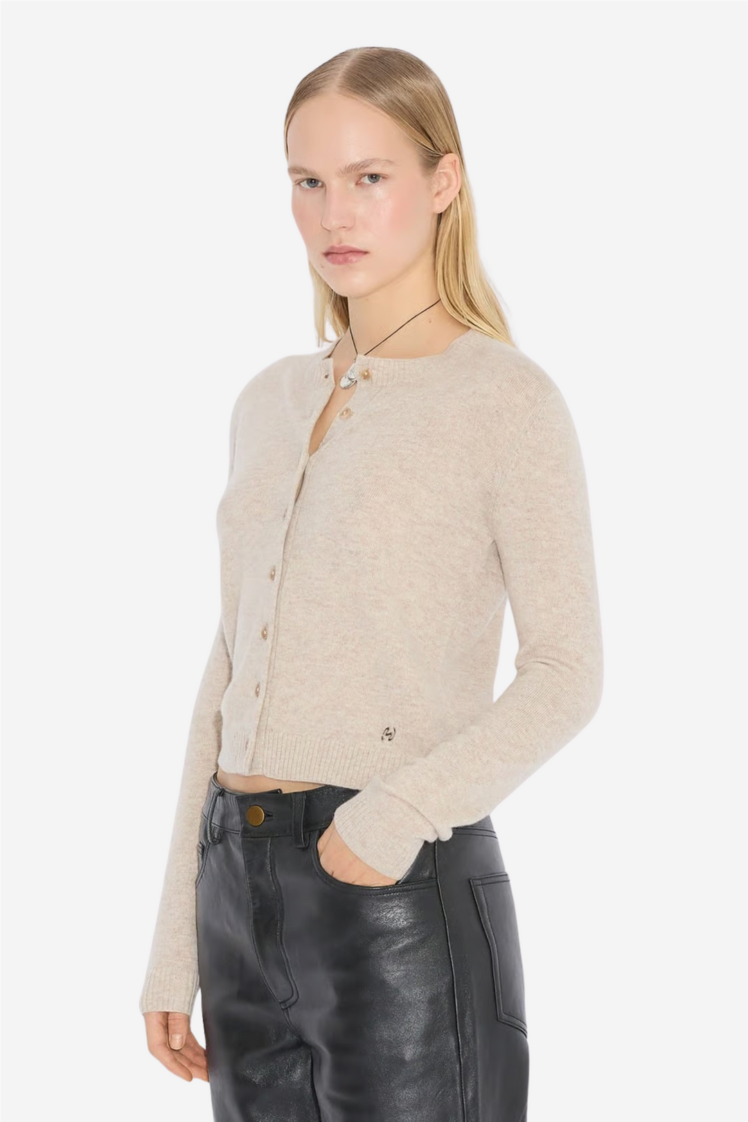 W. Cashmere Cardigan Sand