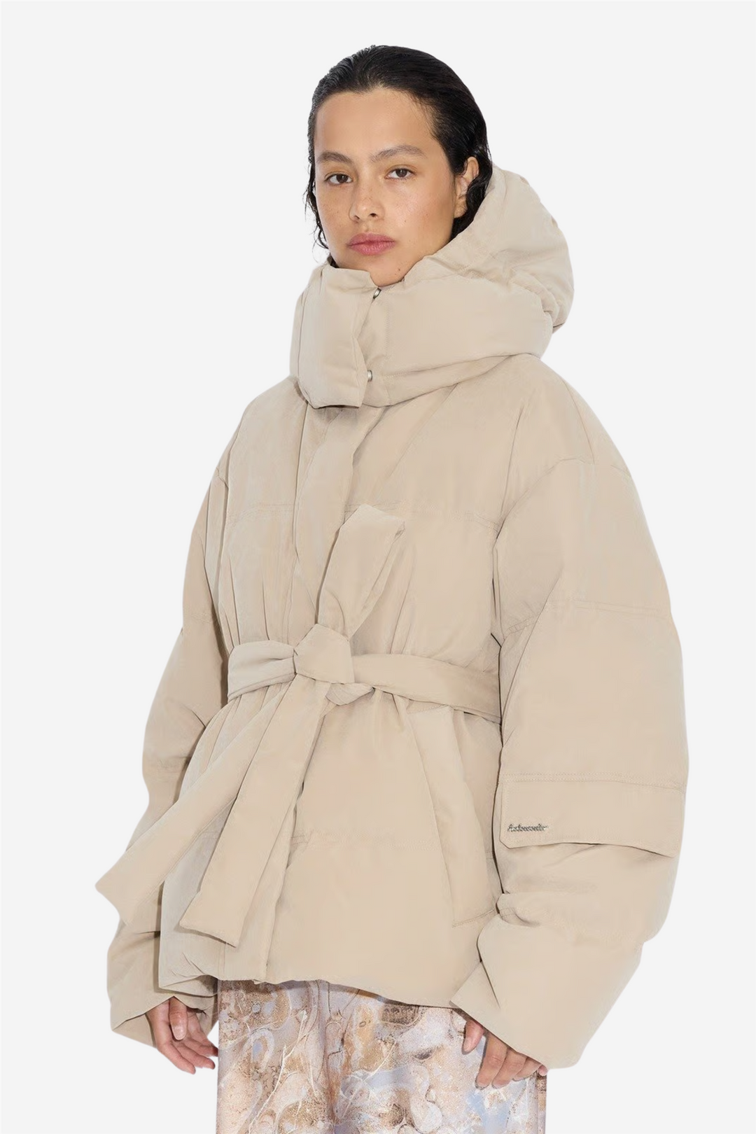 Steilia Brushed Down Jacket Beige