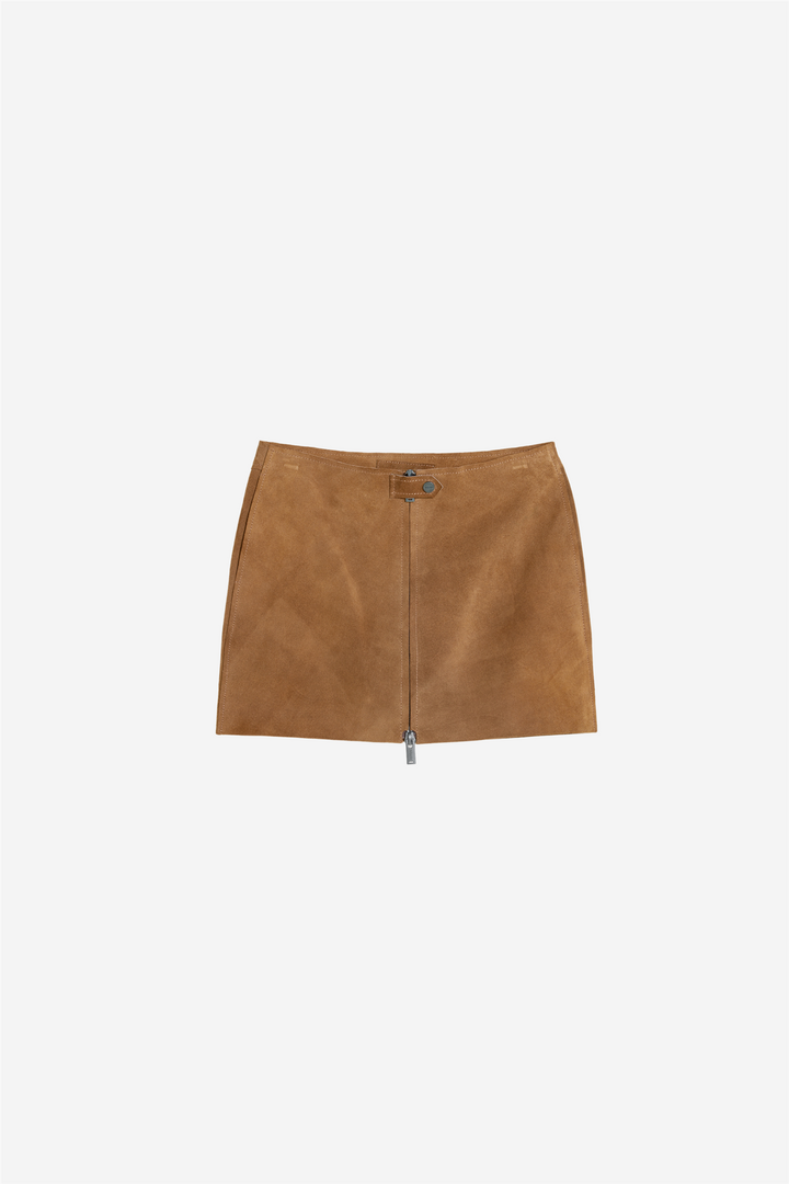 Cia Leather Skirt Camel