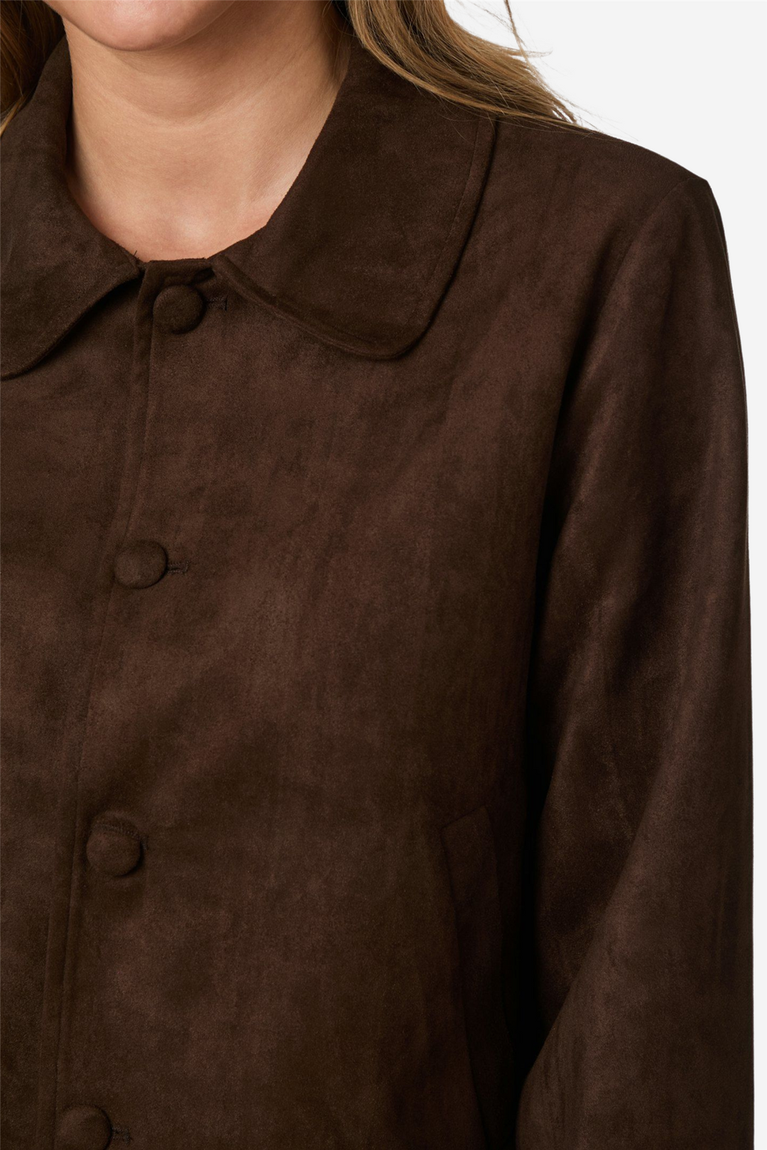 Nilo Suede Jacket Dark Brown