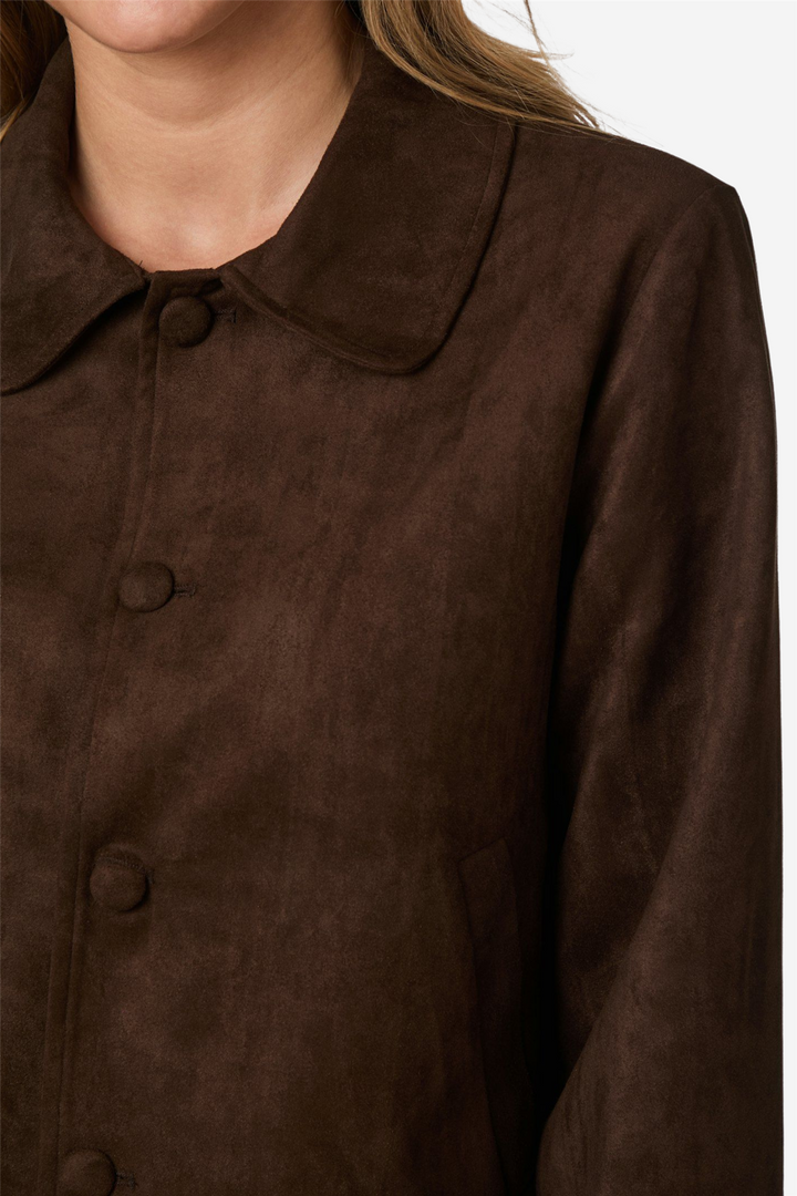 Nilo Suede Jacket Dark Brown