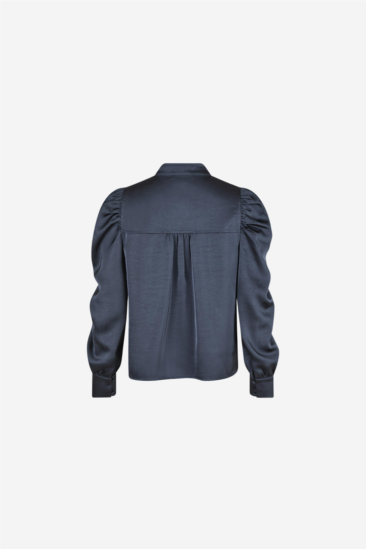 Rosslyn Heavy Sateen Blouse Midnight Blue