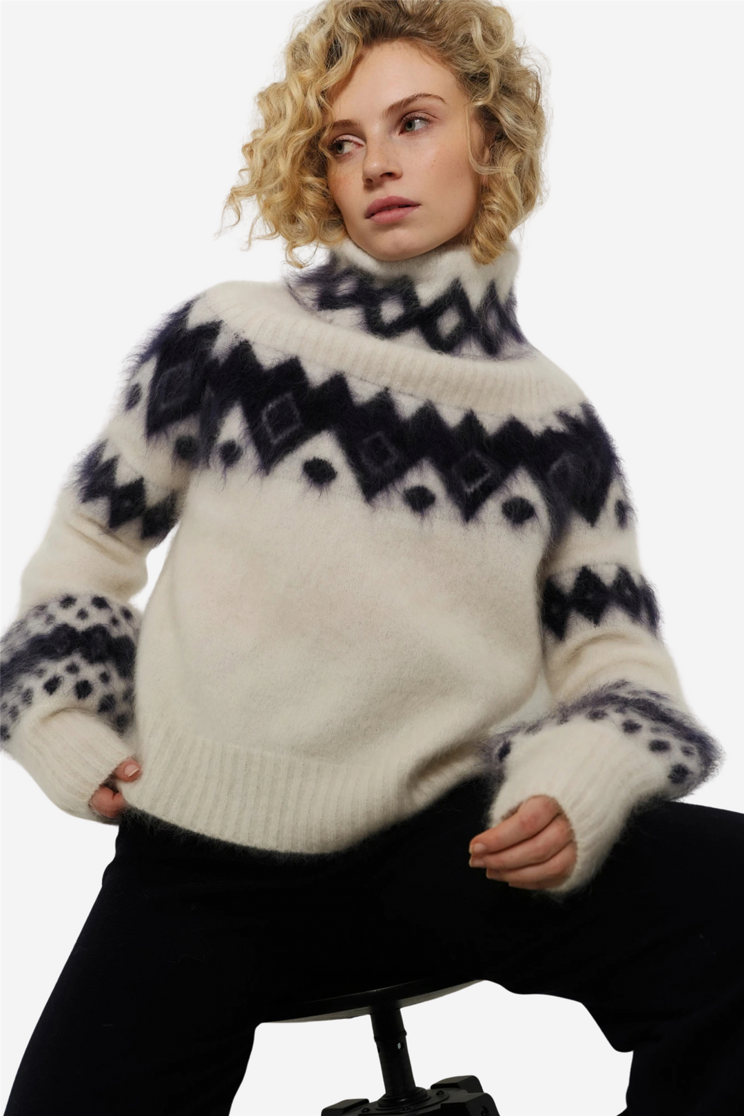 Kylie Chunky Sweater Bright White
