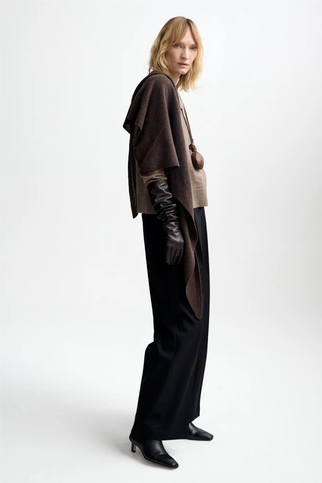 Mira Wool Cash Scarf Espresso