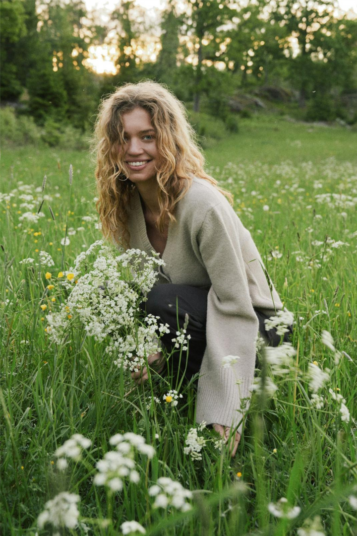 Pixie Knit Cardigan Warm Grey