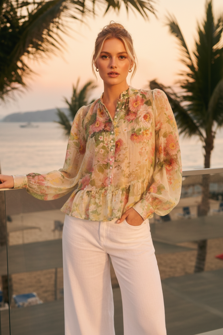 Organza Shirt Watercolour Dreams