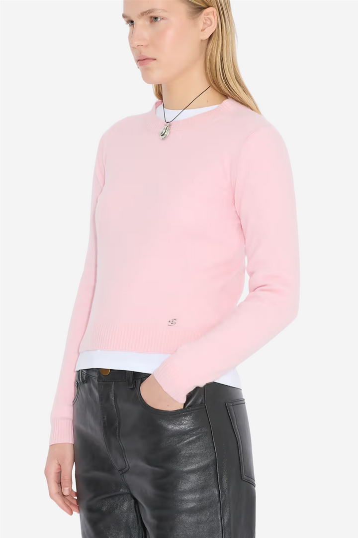 W. Cashmere Crew Pink