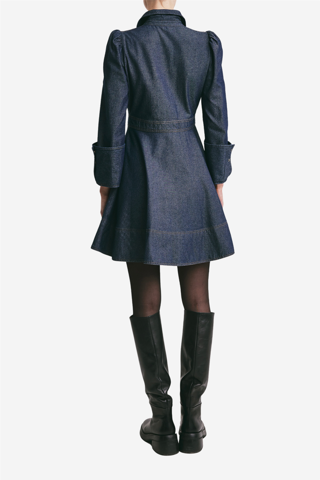 Denim Mini Dress Dark Blue