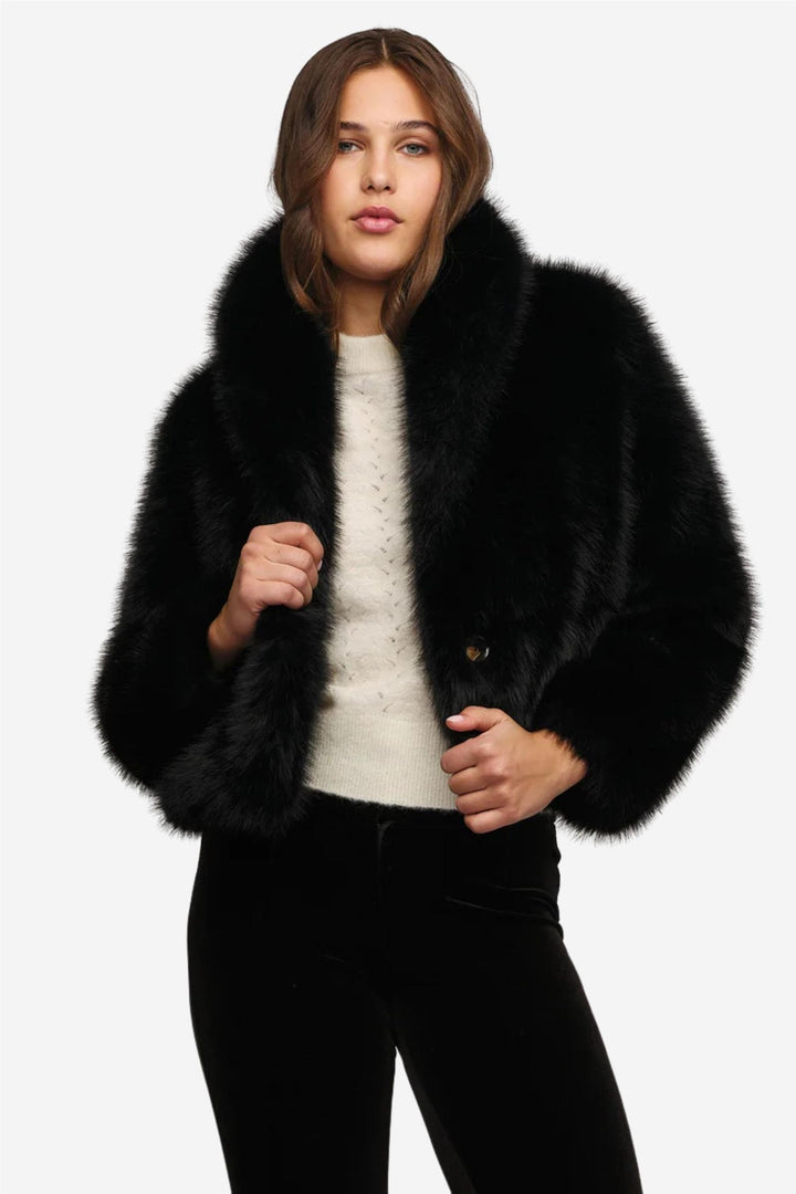 Jolly fake fur jacket Black